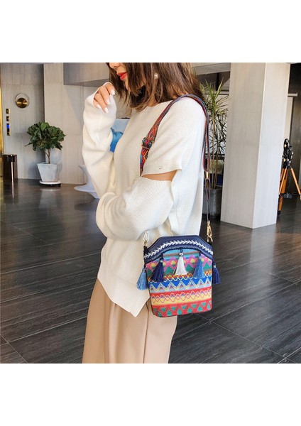 Kırmızı Vintage Kadın Çantası Püskül Etnik El Dokuması Bayan Çantası Için Crossbody Hippi Sling Omuz Çantaları Bayanlar Için Küçük Çanta 4 Renkler (Yurt Dışından) fiyatları