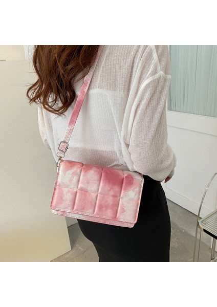 Pembe Moda Kadın Çantası Sadelik Askılı Çanta 2022 Trend Pu Rahat Damalı Flip Kişiselleştirilmiş Crossbody Çanta Bayan Çanta (Yurt Dışından) indirimleri