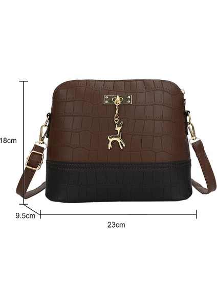 Beyaz Moda Rahat Kadın Crossbody Çanta Timsah Desen Deri Omuz Çantası Hit Renk Telefon Çanta Alışveriş Için Çanta Geyik Dekor (Yurt Dışından) fiyatları