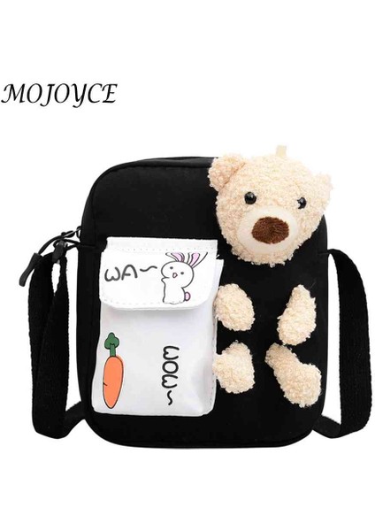 Sarı Güzel Kız Crossbody Çanta Küçük Cep Sevimli Ayı Omuz Çantası Fermuar Omuz Çantası Bayanlar Öğrenci Koleji Için Ayarlanabilir Askı (Yurt Dışından) indirimleri