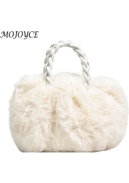 Pembe Kadınlar Zarif Crossbody Çanta Düz Renk Peluş Messenger Kılıfı Dokuma Saplı Omuz Çantaları Taşınabilir Küçük Seyahat Kız Tote (Yurt Dışından) indirimleri