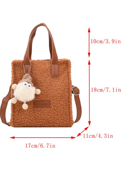 Siyah Peluş Bayan Çanta Moda Kış Sahte Kuzu Yünü Çanta Kolye ile Basit Yumuşak Sıcak Rahat Hafta Sonu Tatili Için Taşınabilir (Yurt Dışından) modelleri