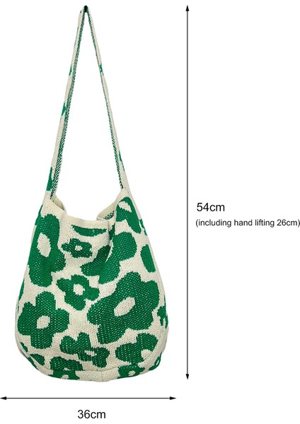 Kırmızı Moda Çiçek Omuz Çantası Kişiselleştirilmiş Eğlence Dokuma Çanta Çiçek Basit Kadınlar Için Crossbody Çanta Büyük Kapasiteli Tote (Yurt Dışından) fırsatları
