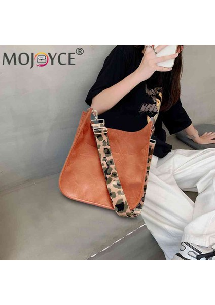 Pembe Vintage Çanta Dokuma Geniş Kayış Omuz Crossbody Çanta Moda Katı Retro Deri Bayanlar Kızlar Için Ayarlanabilir Kemer Günlük Çanta (Yurt Dışından) fiyatları