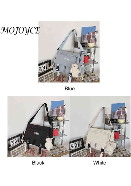 Siyah Japon Harajuku Naylon Messenger Kılıfı Moda Rahat Kadın Crossbody Çanta Spor Seyahat Için Büyük Kapasiteli Öğrenci Eğitim Çantası (Yurt Dışından) indirimleri