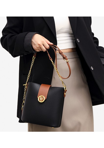 Siyah Çanta Çanta Yaz Seyahat Çantası Kadın Dana Kova Çanta Moda Kadın Küçük Crossbody Çanta Hafif Deri Messenger Çanta (Yurt Dışından) fiyatları