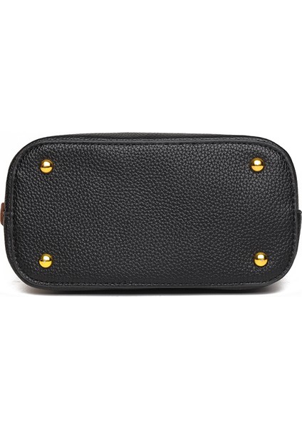 Siyah Çanta Çanta Yaz Seyahat Çantası Kadın Dana Kova Çanta Moda Kadın Küçük Crossbody Çanta Hafif Deri Messenger Çanta (Yurt Dışından) indirimleri