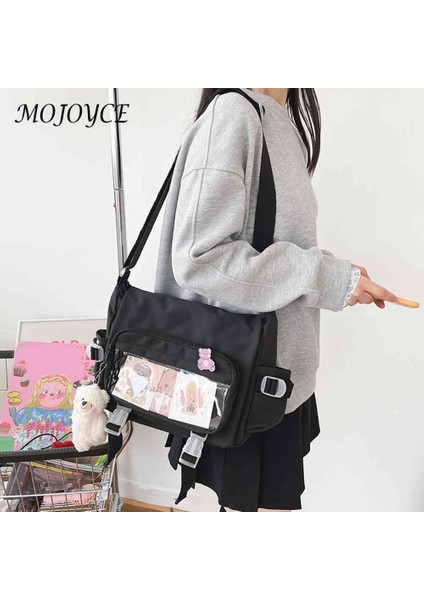 Pembe Kadınlar Vintage Crossbody Çanta Büyük Kapasiteli Kore Koleji Bayanlar Crossbody Kese Çok Cep Seyahat Için Ayarlanabilir Askı Günlük (Yurt Dışından) modelleri