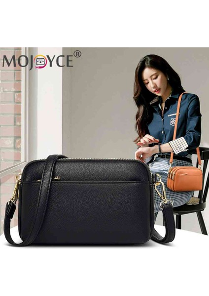Siyah Klasik Kadın Pu Çanta Küçük Kare Vintage Bayanlar Crossbody Çanta Fermuar Crossbody Messenger Çanta Kızlar Için Seyahat Çantası (Yurt Dışından) fiyatları