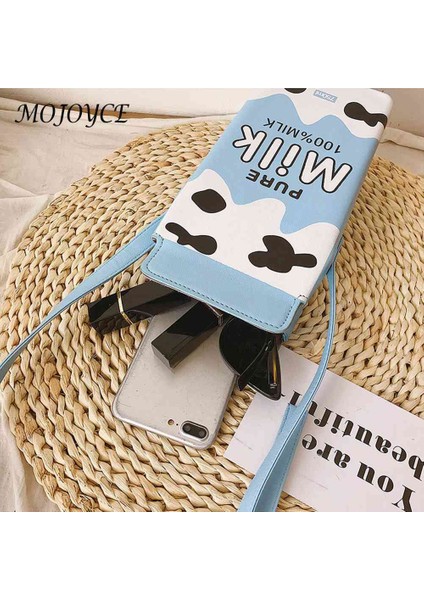 Kırmızı Yaratıcı Crossbody Çanta Çanta Muz Süt Kutusu Deri Telefon Omuz Cüzdan Karikatür Baskılı Tasarımcı Lady Kızlar Için Küçük (Yurt Dışından) fiyatları
