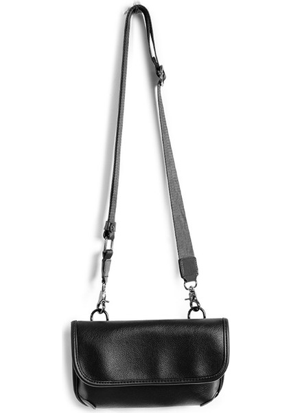 Siyah Yeni Erkekler Küçük Crossbody Kare Çanta Pu Deri Siyah Renk Sokak Stili Küçük Omuz Çantası Cep Telefonu Çantası Çapraz Çanta (Yurt Dışından) fırsatları
