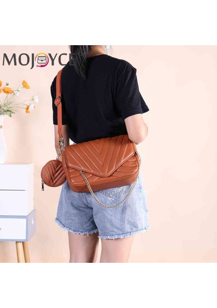 Pembe Kadın Crossbody Çanta Deri Pu Omuz Çanta Zincirleri Eşkenar Dörtgen Desen Küçük Para Çantası ile Seyahat Bayan Günlük Çanta (Yurt Dışından) modelleri