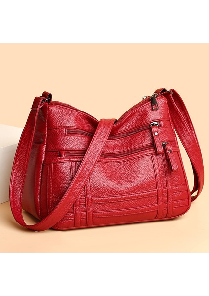Siyah Koyun Derisi Tahıl Çapraz Çapraz Çanta Gençlik Moda Rahat Versiyon Bayanlar Büyük Kapasiteli Omuz Çantası Düz Renk Kadın Messenger (Yurt Dışından) modelleri