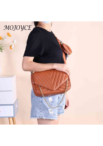 Siyah Kadın Omuz Çantası Deri Pu Crossbody Çanta Zincirleri Eşkenar Dörtgen Desen Küçük Para Çantası ile Seyahat Bayan Günlük Çanta (Yurt Dışından) fiyatları