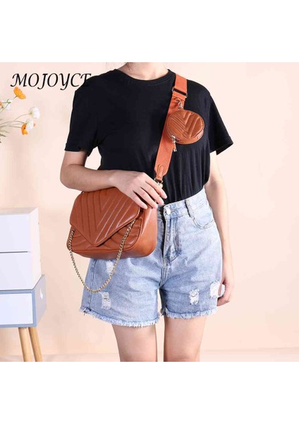 Siyah Kadın Omuz Çantası Deri Pu Crossbody Çanta Zincirleri Eşkenar Dörtgen Desen Küçük Para Çantası ile Seyahat Bayan Günlük Çanta (Yurt Dışından) fırsatları