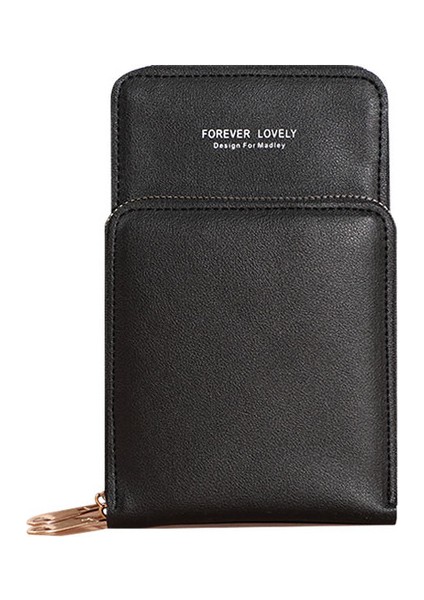 B-Siyah Kadınlar Için Crossbody Cüzdan Kadın Omuz Çantaları Bayanlar Uzun Çanta Çok Fonksiyonlu Cep Telefonu Cebi Kız Çantası Bolsas Femininas (Yurt Dışından)