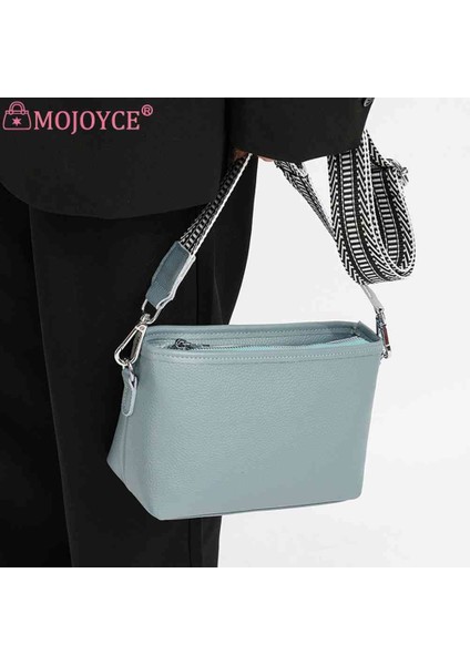 Kırmızı Birinci Katman Dana Kadın Messenger Çanta Geniş Kumaş Kayış Klasik Cüzdanlar Moda Düz Renk Rahat Basit Hafta Sonu Tatili Için (Yurt Dışından) fırsatları