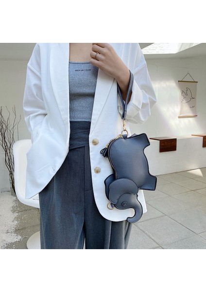 Siyah Moda Kadın Crossbody Askılı Çanta Komik Fil Şekli Omuz Çantası Rahat Mini Çanta Taşınabilir Bayanlar Bileklik Çanta (Yurt Dışından) indirimleri
