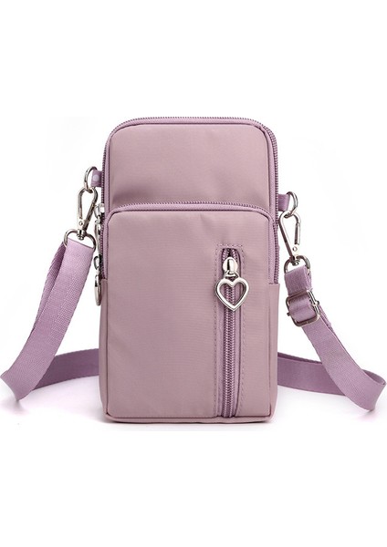 Açık Pembe Yeni Cep Telefonu Çantası Kadın Askılı Çanta Asılı Boyun Bozuk Para Cüzdanı Dikey Çanta Yeni Tüm Maç Mini Küçük Crossbody Çanta (Yurt Dışından)