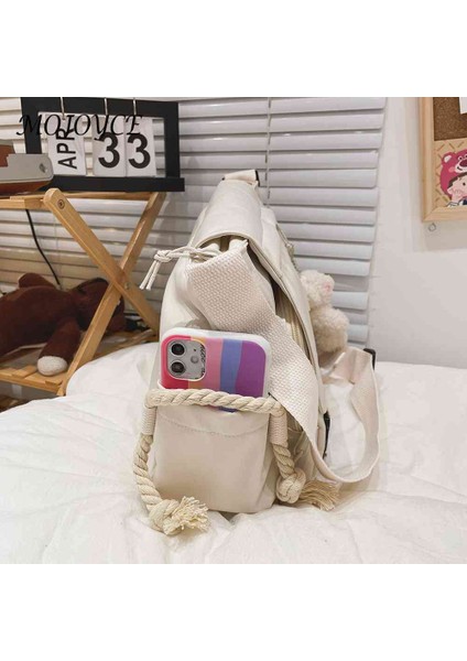 Siyah Japon Harajuku Naylon Messenger Kılıfı Moda Rahat Kadın Crossbody Çanta Spor Seyahat Için Büyük Kapasiteli Lise Kitap Çantası (Yurt Dışından) modelleri