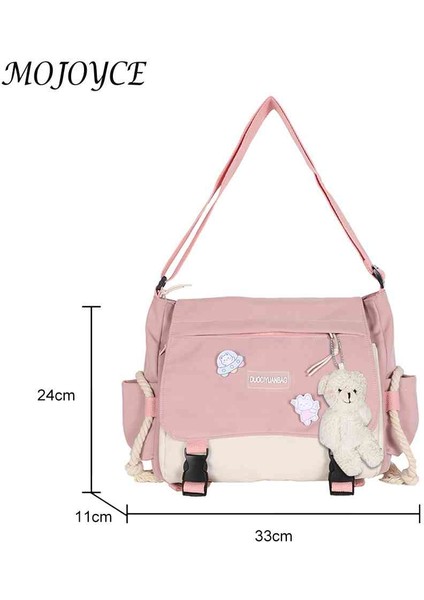 Siyah Harajuku Çanta Kadınlar Için Büyük Kapasiteli Kadın Crossbody Çanta Hit Renk Bayanlar Messenger Kılıfı Fermuarlı Cebi Çalışma Sporları Için (Yurt Dışından) fiyatları