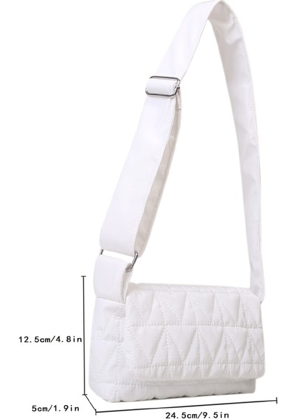 Gül Kırmızı Moda Koltukaltı Çanta Kapitone Crossbody Tek Kollu Çanta Küçük Kare Flap Cep Bayanlar Kızlar Için Pamuk Yastıklı Seyahat Ofis Çanta (Yurt Dışından) fırsatları