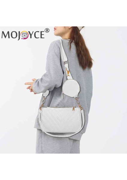 Pembe 2 In 1 Telefon Kılıfı Düz Renk Moda Niş Kapitone Omuz Çantaları Küçük Bozuk Para Cüzdanı ile Seyahat Alışveriş Için Pu Deri (Yurt Dışından) modelleri