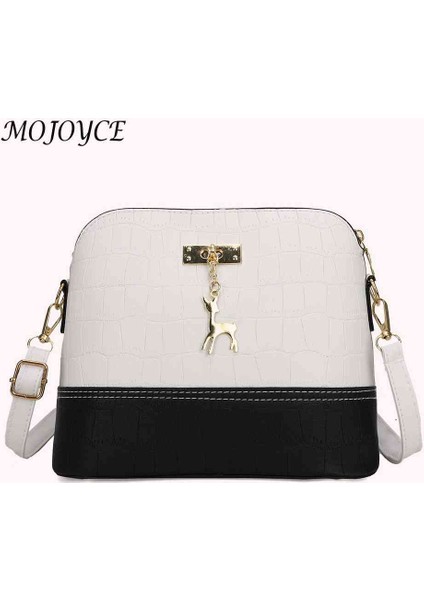 Kahverengi Moda Rahat Kadın Crossbody Çanta Timsah Desen Deri Omuz Çantası Geyik Dekor Telefon Çanta Çanta Alışveriş Için Küçük (Yurt Dışından)