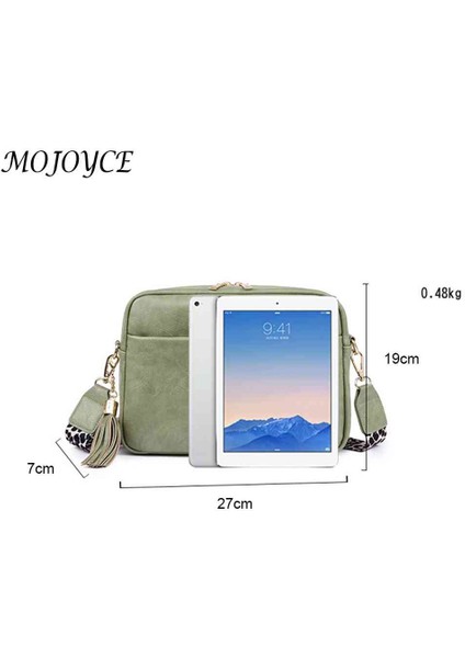 Siyah Kadın Moda Messenger Kılıfı Düz Renk Crossbody Çantası Geniş Kayış Püsküller Zip Küçük Kare Bayanlar Kız Için Pu Deri (Yurt Dışından) fırsatları