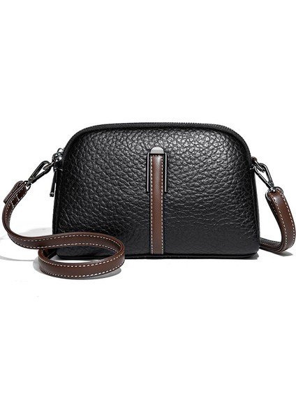 Siyah Moda Alışveriş Çantası Çanta Kadınlar Için El Çantası Crossbody Çanta Yeni 100% Inek Derisi Retro Rahat Kadın Tote Omuz Çantası (Yurt Dışından)