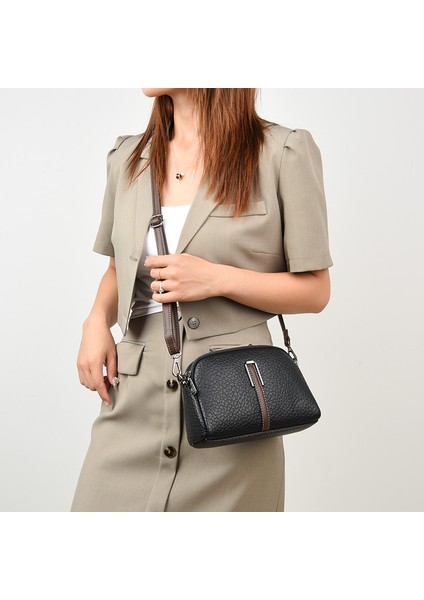 Siyah Moda Alışveriş Çantası Çanta Kadınlar Için El Çantası Crossbody Çanta Yeni 100% Inek Derisi Retro Rahat Kadın Tote Omuz Çantası (Yurt Dışından) indirimleri