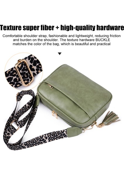 Gri Kadın Moda Crossbody Çanta Düz Renk Cep Telefonu Çanta Geniş Kayış Püsküller Zip Küçük Kare Bayanlar Kız Için Pu Deri (Yurt Dışından) fırsatları