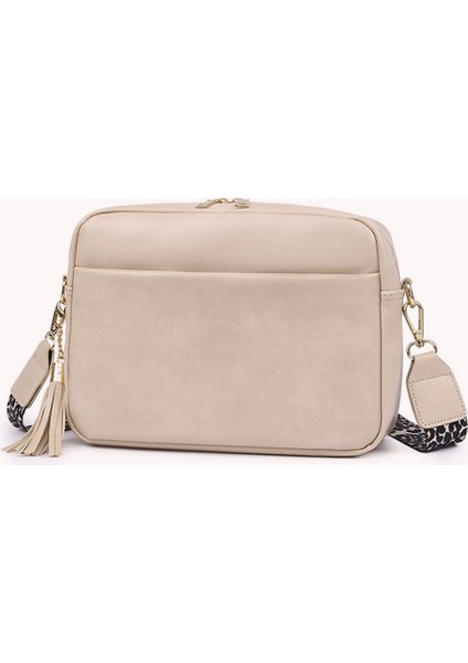 Gri Kadın Moda Crossbody Çanta Düz Renk Cep Telefonu Çanta Geniş Kayış Püsküller Zip Küçük Kare Bayanlar Kız Için Pu Deri (Yurt Dışından) indirimleri