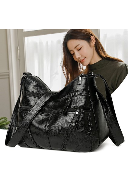 Kırmızı Gençlik Moda Rahat Versiyon Bayanlar Büyük Kapasiteli Omuz Çantası Düz Renk Kadın Postacı Çantası Koyun Derisi Çapraz Çapraz Çanta (Yurt Dışından) fiyatları