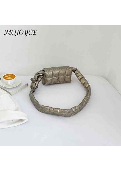 Siyah Kapitone Kadın Askılı Çanta Moda Toka Crossbody Çanta Rahat Flap Naylon Sonbahar Kış Yumuşak Düz Renk Alışveriş Seyahat Için (Yurt Dışından) modelleri