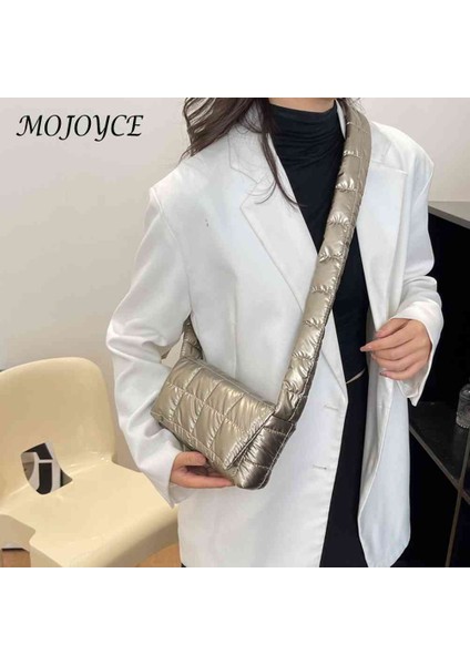 Siyah Kapitone Kadın Askılı Çanta Moda Toka Crossbody Çanta Rahat Flap Naylon Sonbahar Kış Yumuşak Düz Renk Alışveriş Seyahat Için (Yurt Dışından) fırsatları