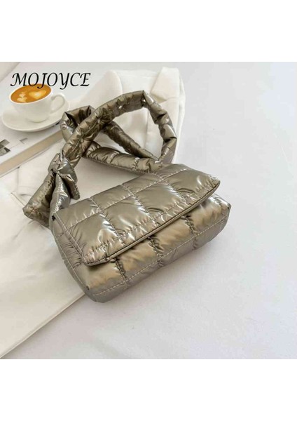 Siyah Kapitone Kadın Askılı Çanta Moda Toka Crossbody Çanta Rahat Flap Naylon Sonbahar Kış Yumuşak Düz Renk Alışveriş Seyahat Için (Yurt Dışından) indirimleri