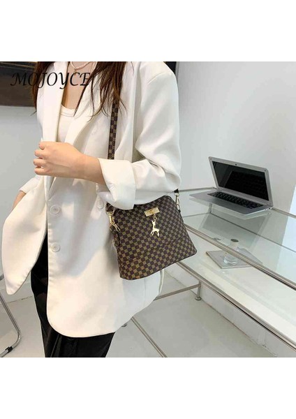 Siyah Moda Rahat Kadın Crossbody Çanta Timsah Desen Deri Omuz Çantası Geyik Dekor Telefon Çanta Çanta Alışveriş Için Küçük (Yurt Dışından) indirimleri