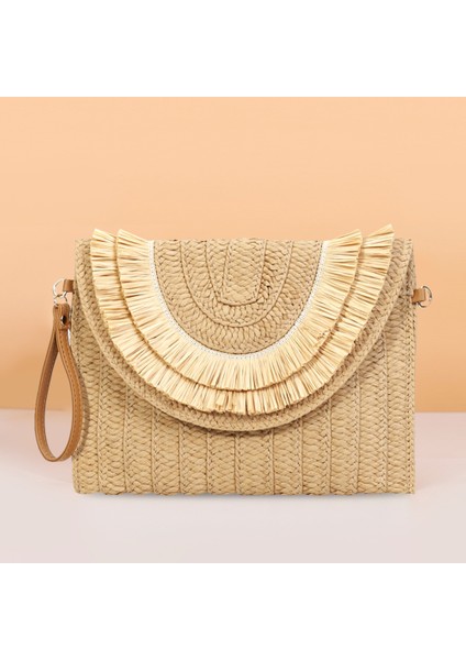 Gül Kırmızı Hasır Çanta Kadın El Dokuması Crossbody Çanta Vintage Manşonlar Çanta Çanta Büyük Kapasiteli Rahat Dokuma Bayanlar Plaj Omuz Çantası (Yurt Dışından) modelleri