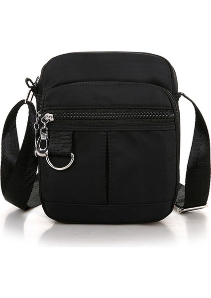06 Siyah 2023 Moda Kadın Omuz Askılı Çanta Naylon Oxford Hafif Su Geçirmez Fermuarlı Paket Büyük Kapasiteli Seyahat Crossbody Çanta (Yurt Dışından)