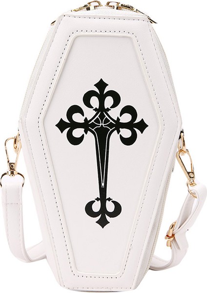 Mor Retro Omuz Çantaları Tabut Şekli Moda Crossbody Çanta Pu Deri Omuz Çantası Çapraz Cadılar Bayramı Tema Partisi Için (Yurt Dışından) indirimleri