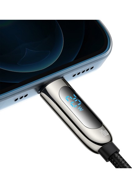 20W Usb-C To Lightning Dijital Ekranlı Hızlı Şarj Kablosu 1.2m (Rosstech Türkiye Garantili)