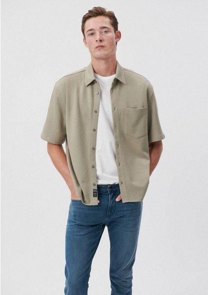 Erkek Lux Touch Kahverengi Lyocel Gömlek 0210716-70352