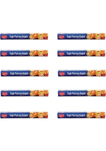 Yağlı Fırın Tepsi Pişirme Kızartma Kağıdı 8 Metre 10 Kutu