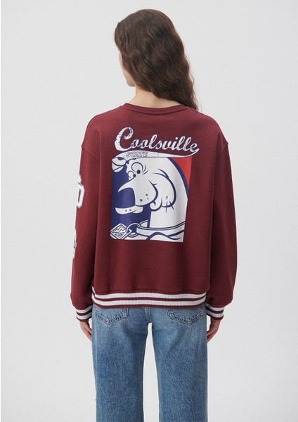 Kadın Scooby Doo Baskılı Bordo Sweatshirt 1S10031-85493 fırsatları