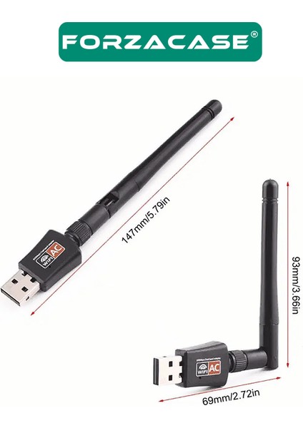 2.4ghz 600 Mbps USB Wireless Adaptör Wifi Anten - FC104 modelleri