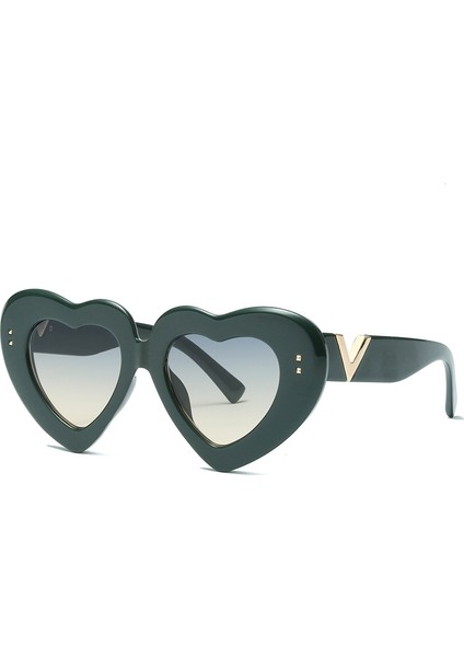 Kalp Şeklinde Macaron Güneş Gözlüğü (Yurt Dışından)
