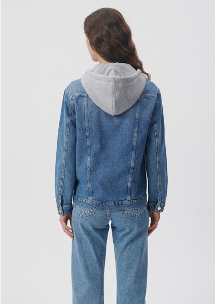 Kadın Karla Mavi 90s Jean Ceket 110154-85296 modelleri
