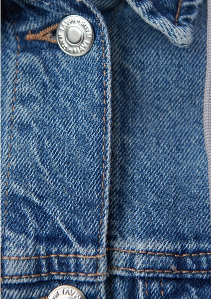 Kadın Karla Mavi 90s Jean Ceket 110154-85296 indirimleri