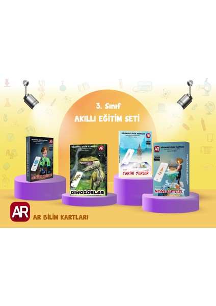 Ar Yayınları 3. Sınıf Eğitim Seti - Kaynak Kitap - Akıllı Eğitim Seti - Bilim Kartı